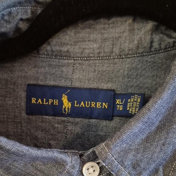 Polo by Ralph Lauren Dark Blue Casual Shirt XL Button Down Button Cuff Polo - Picture 2 of 7